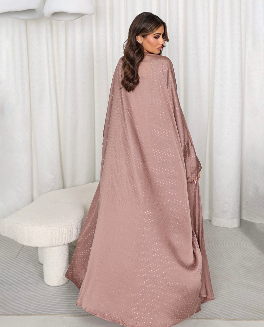 Rose gold abaya